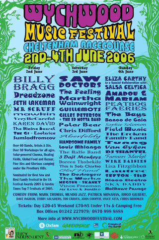 Poster for the 2006 Wychwood Festival.