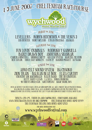 Poster for the 2007 Wychwood Festival.