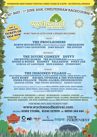 Poster for the 2008 Wychwood Festival.