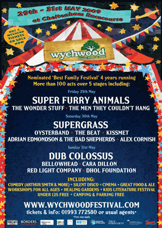 Poster for the 2009 Wychwood Festival.