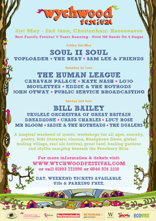 Poster for the 2013 Wychwood Festival.