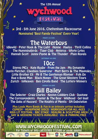 Poster for the 2016 Wychwood Festival.