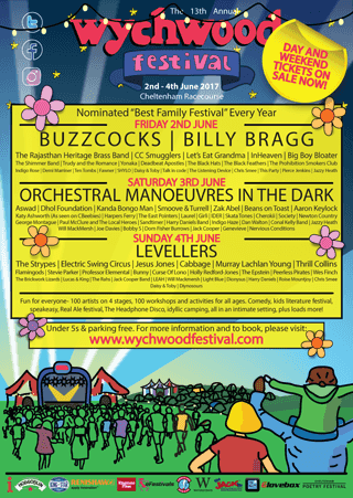 Poster for the 2017 Wychwood Festival.