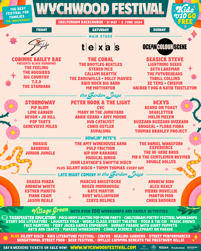 Wychwood Festival 2024 line-up poster
